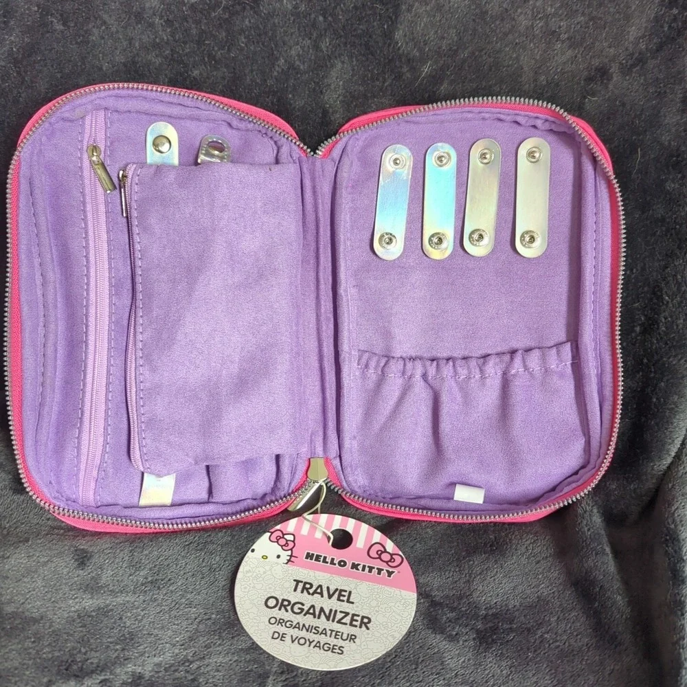 Hello Kitty Travel organizer bag Case makeup‎ toiletries NWT pink hearts 9 in
